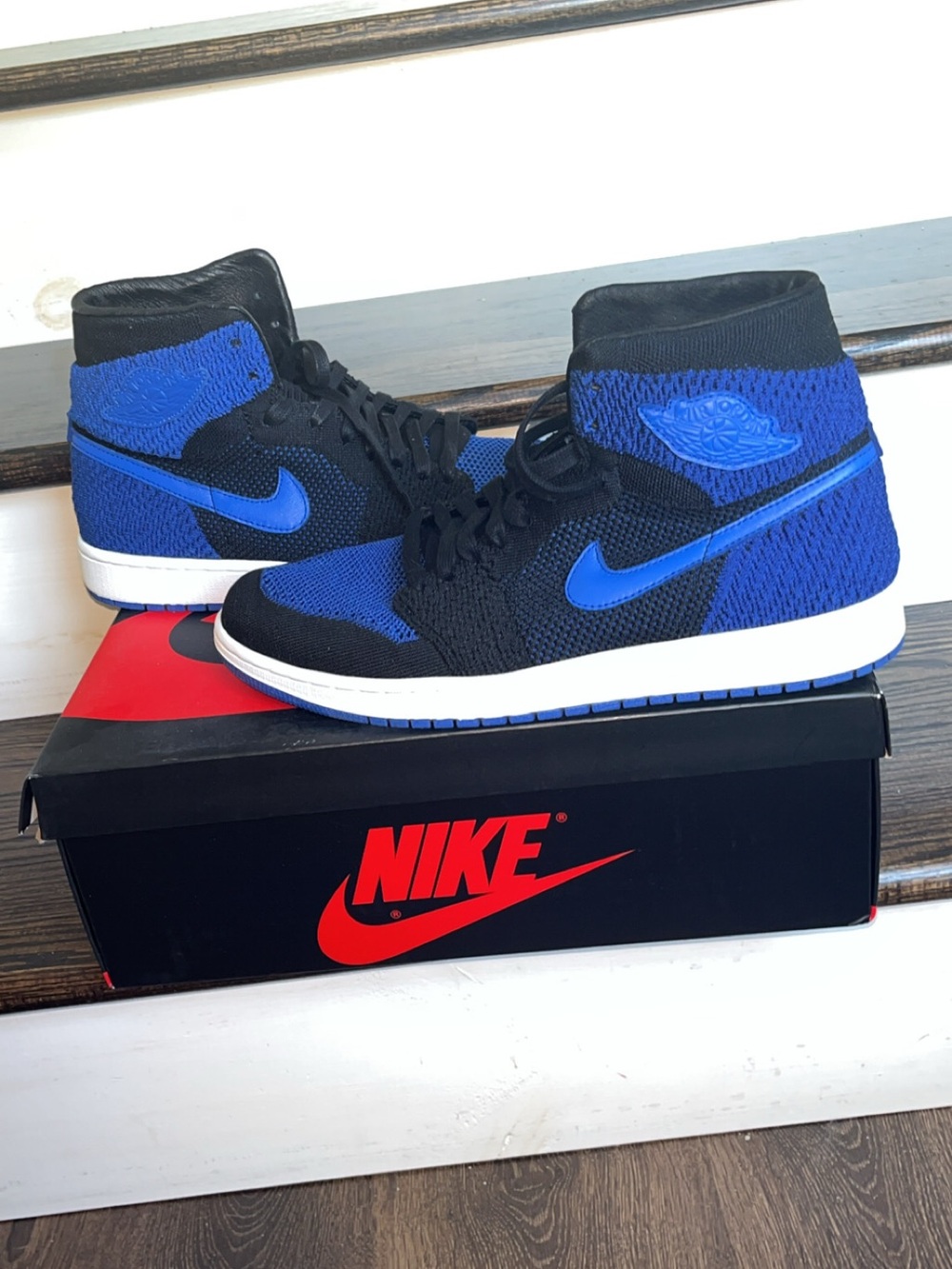 Nike Air Jordan 1 Retro Flyknit Royal High-Top Sneakers
